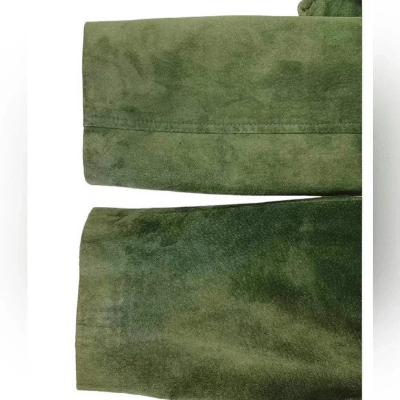 Danier Vintage  100% Leather Green Coat Size Large - Picture 5 of 13